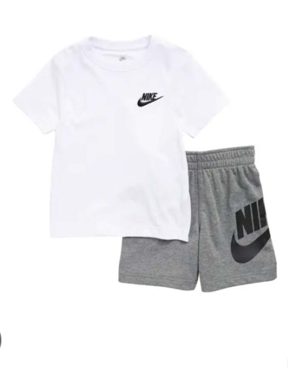 Nike Two Piece Outfit Carbon Heather T-Shirt & Shorts Size: 6 NWT